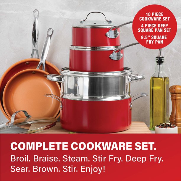Pots and Pans Set 20 Piece Complete Cookware Bakeware Set Nonstick