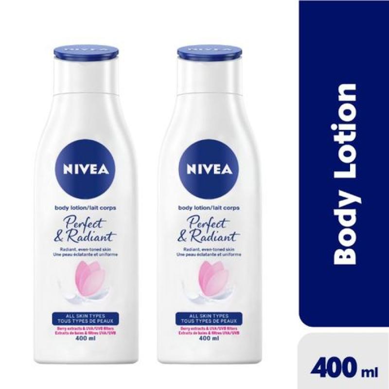 NIVEA Perfect & Radiant Body Lotion For Women - 400ml (Pack Of 2)