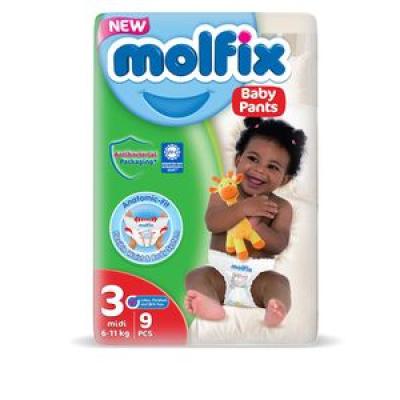 Molfix midi baby pants size 3 small pack 9x1