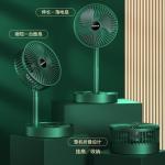 Folding and retractable charging fan for home, office, outdoor, portable USB charging - green