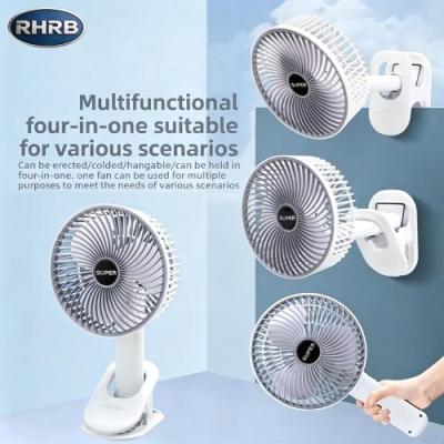 RHRB 4-in-1 Portable Clip Fan, 3 Speed Adjustable Multi-scene Cooling Fan with Detachable Washable Cover