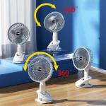 RHRB 4-in-1 Portable Clip Fan, 3 Speed Adjustable Multi-scene Cooling Fan with Detachable Washable Cover