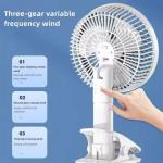 RHRB 4-in-1 Portable Clip Fan, 3 Speed Adjustable Multi-scene Cooling Fan with Detachable Washable Cover