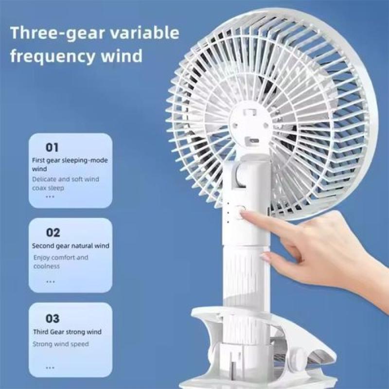RHRB 4-in-1 Portable Clip Fan, 3 Speed Adjustable Multi-scene Cooling Fan with Detachable Washable Cover