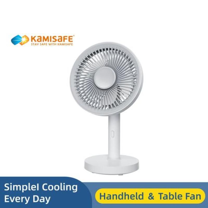Kamisafe Rechargeable Portable Handheld Fan – 2-in-1 Mini Table Fan with 3-Speed Cooling, Lightweight Quiet Airflow & Type-C Charging