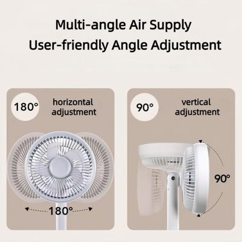 Kamisafe Rechargeable Portable Handheld Fan – 2-in-1 Mini Table Fan with 3-Speed Cooling, Lightweight Quiet Airflow & Type-C Charging