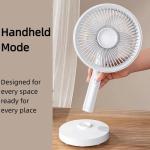 Kamisafe Rechargeable Portable Handheld Fan – 2-in-1 Mini Table Fan with 3-Speed Cooling, Lightweight Quiet Airflow & Type-C Charging