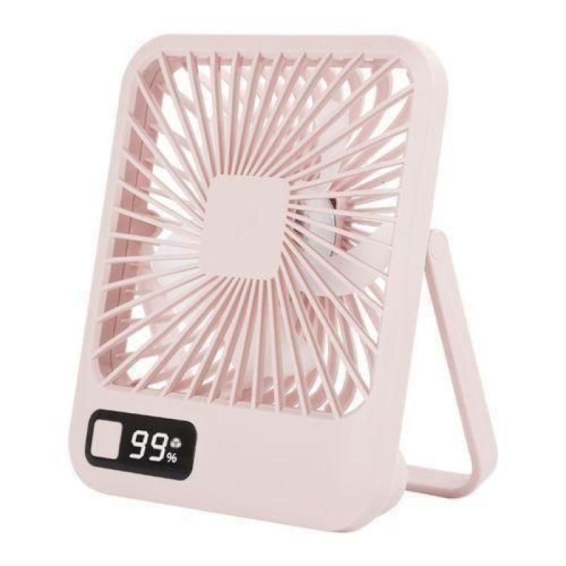 Q3 6 Inches Rechargeable Table Fan Digital DIsplay Desktop Fan