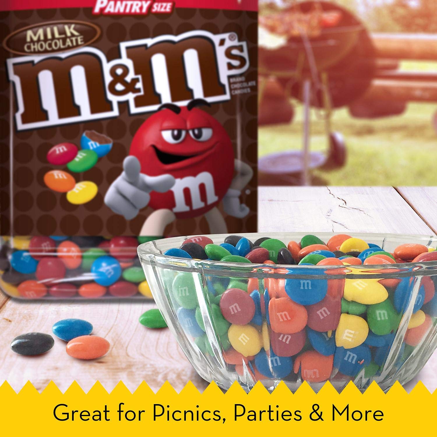 M&M'S Milk Chocolate Party Bulk Bag, Chocolate Gift & Movie Night Snacks,  1kg : : Grocery