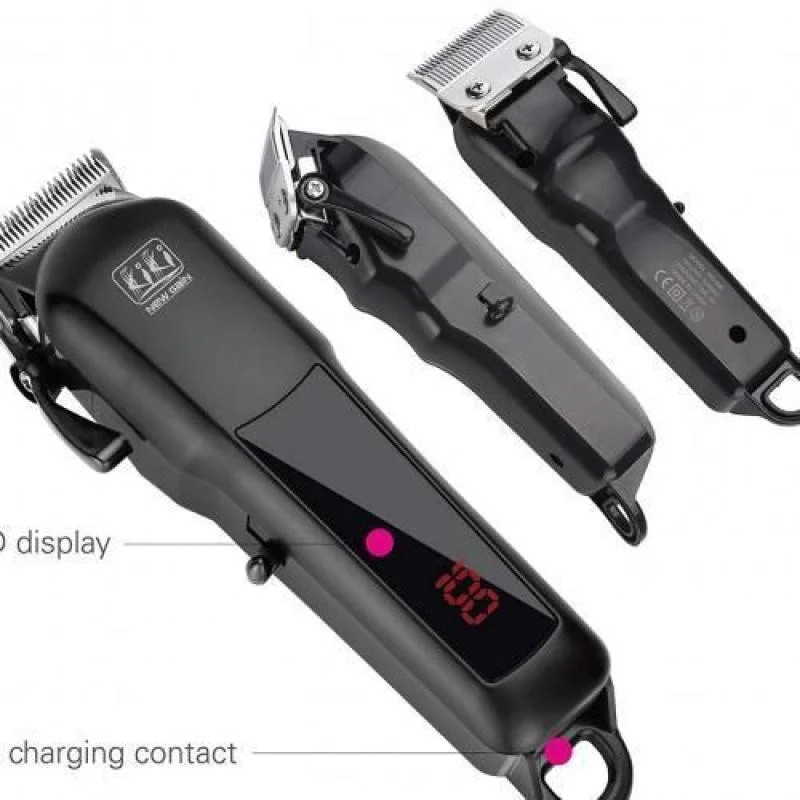 Kiki New Gain Professional Rechargeable Wireless Hair Clipper With Battery Percentage Display (NG-888B) - Image 2
